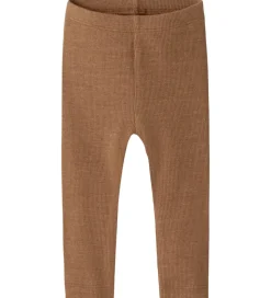 Name It Leggings - Rib - NbnKab - Toasted Coconut/Melange