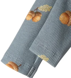 Name It Leggings - Rib - NbmOlyan - Tradewinds m. Agern