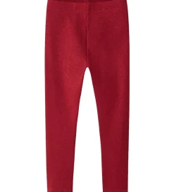 Name It Leggings - Rib - NmfSiclo - Jester Red m. Glimmer
