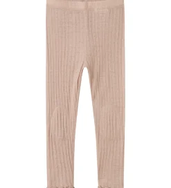 Name It Leggings - Uld/Silke - Rib - NmfWossa - Shadow Gray