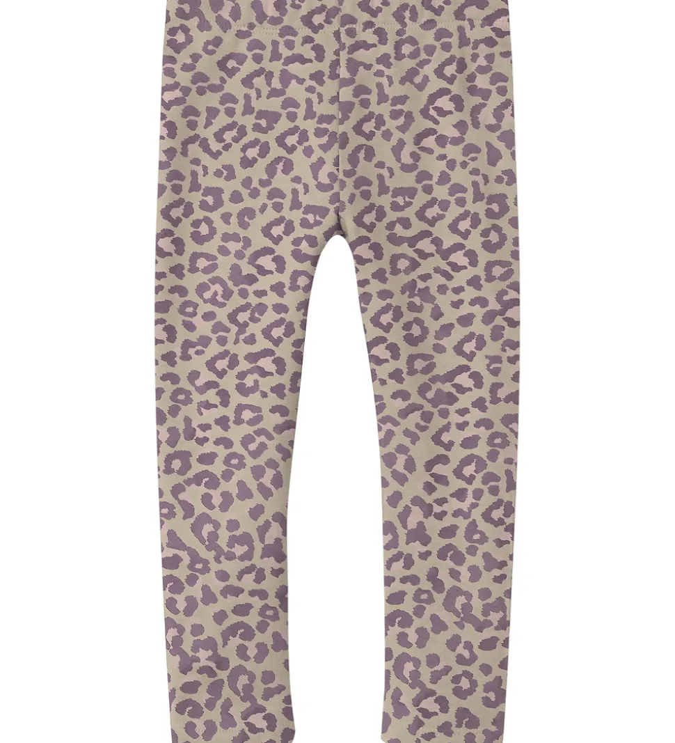 Name It Leggings m. Fleece - NmfDavina - Summer Sand/Leo