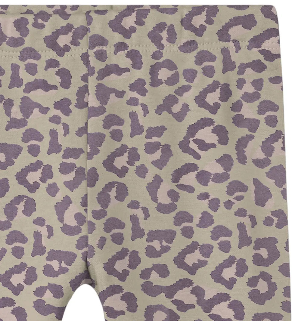 Name It Leggings m. Fleece - NmfDavina - Summer Sand/Leo