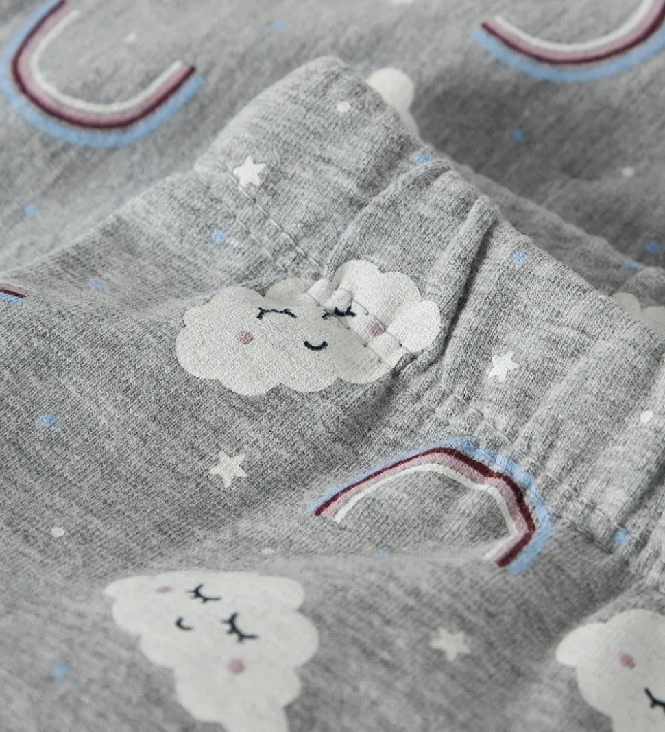 Name It Leggins - NmfDavina - AOP - Grey Melange/Rainbow Clouds