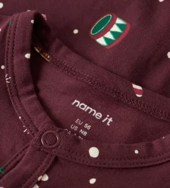 Name It Natdragt - NbnVismas - Burgundy/Xmas AOP
