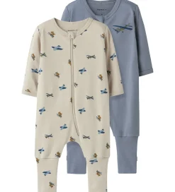 Name It Natdragt - 2-pak - NOOS - NbmNightsuit - Peyote/W/Tradew