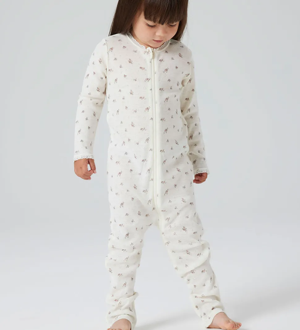 Name It Natdragt - Uld - NmfWang - Snow White/Small flowers