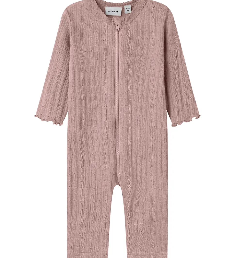 Name It Natdragt - Uld/Silke - Rib - NbfWossa - Antler