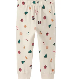 Name It Nattøj - 2-Delt - NmnVismas - Whitecap Gray/Xmas AOP