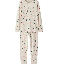 Name It Nattøj - NknVismas - Whitecap Gray/Xmas AOP