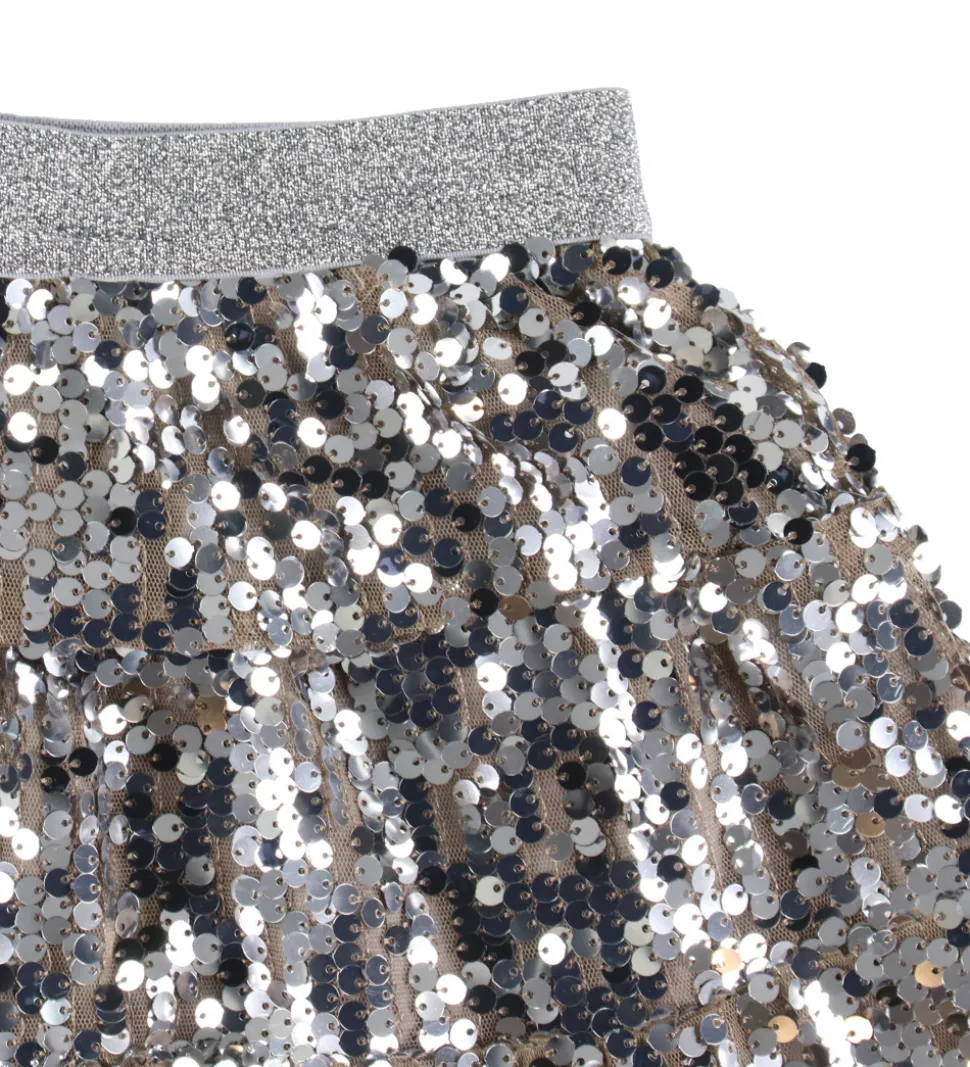 Name It Nederdel - NkfRiscing - Silver m. Palietter