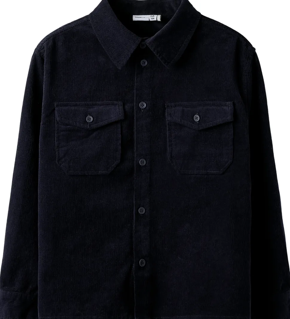 Name It Overshirt - NkmRocking - Fløjl - Navy Blazer
