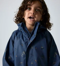 Name It Regntøj m. Seler - NmmDry10 - Vintage Indigo m. Print