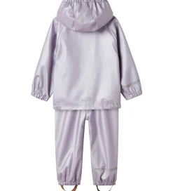 Name It Regntøj m. Seler - NmfDry10 - Metallic - Misty Lilac