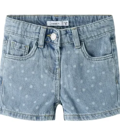 Name It Shorts - NmfRose - Light Blue Denim/Dots