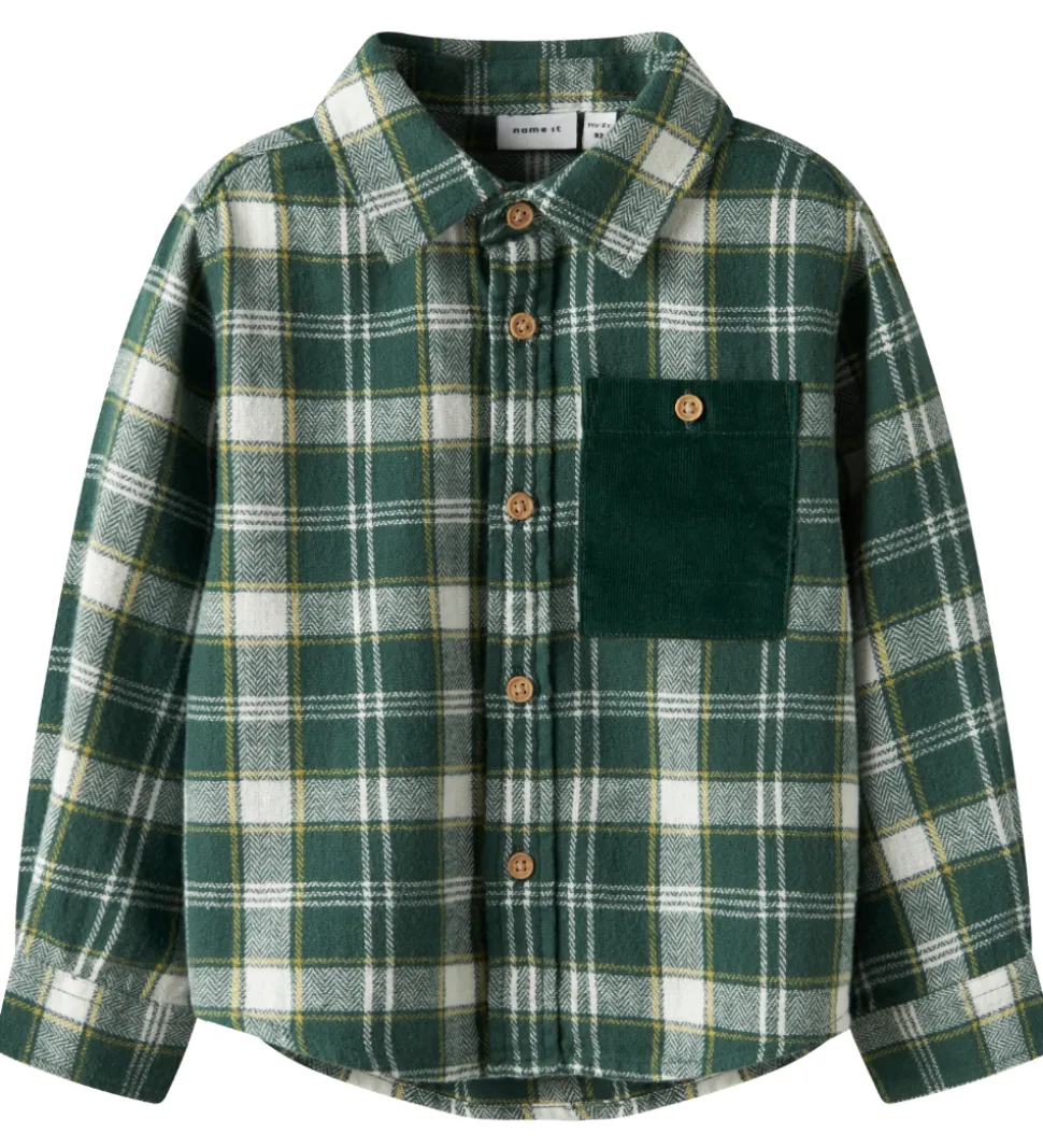 Name it Skjorte - NmmSanto - Bistro Green