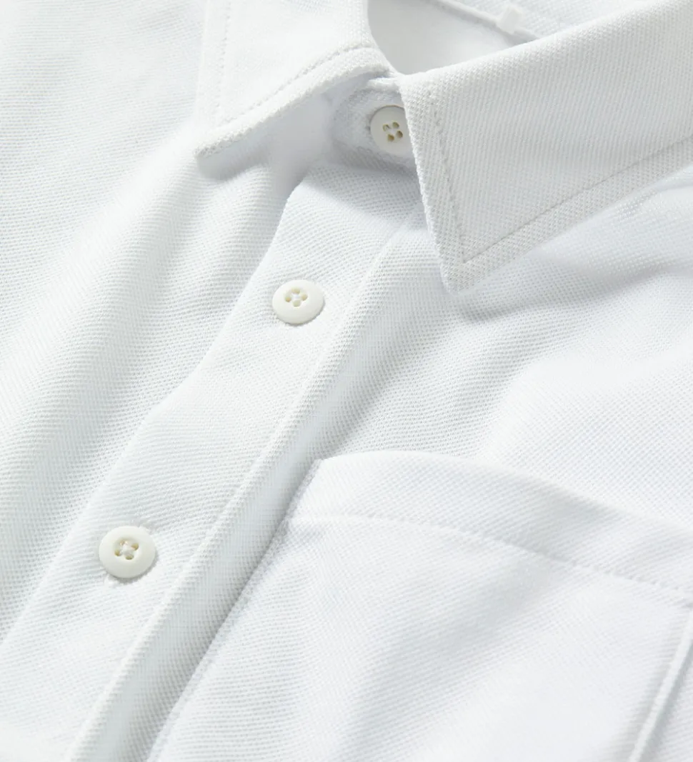 Name It Skjorte - Piqué - NkmRon - Jersey - Bright White