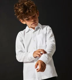 Name It Skjorte - Piqué - NkmRon - Jersey - Bright White