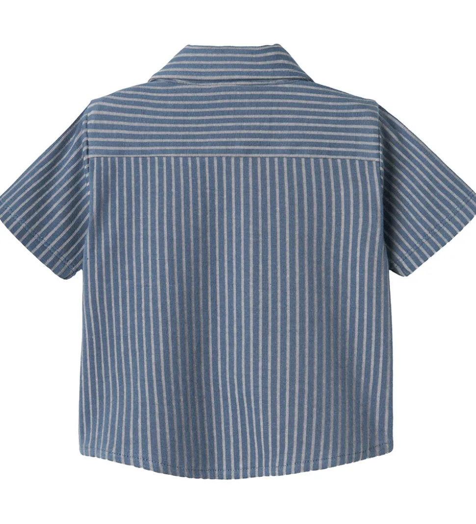 Name It Skjorte k/æ - NbmHelmar - Blue Mirage