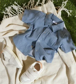 Name It Skjorte k/æ - NbmHelmar - Blue Mirage