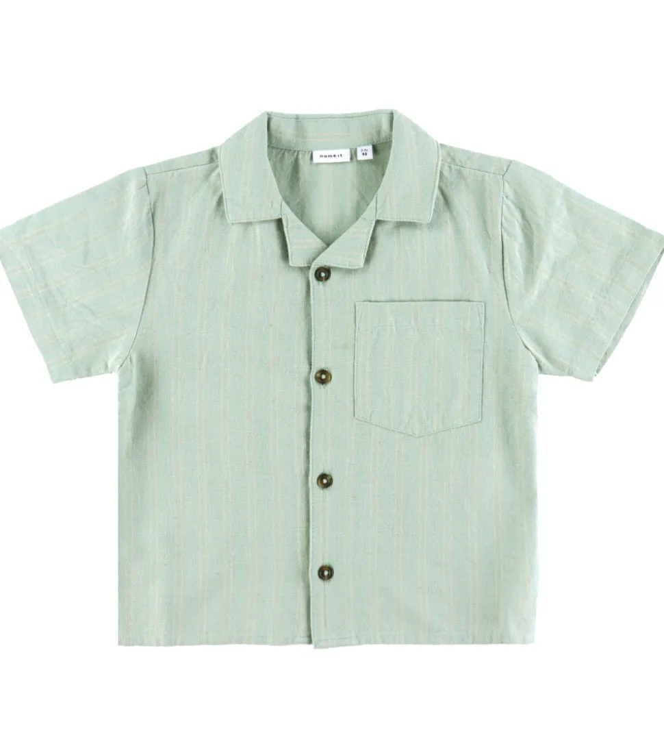 Name It Skjorte k/æ - NmmHalom - Slate Gray