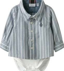 Name It Skjortebody l/æ - NbmRekid - Flint Stone/Thin Stripe - B