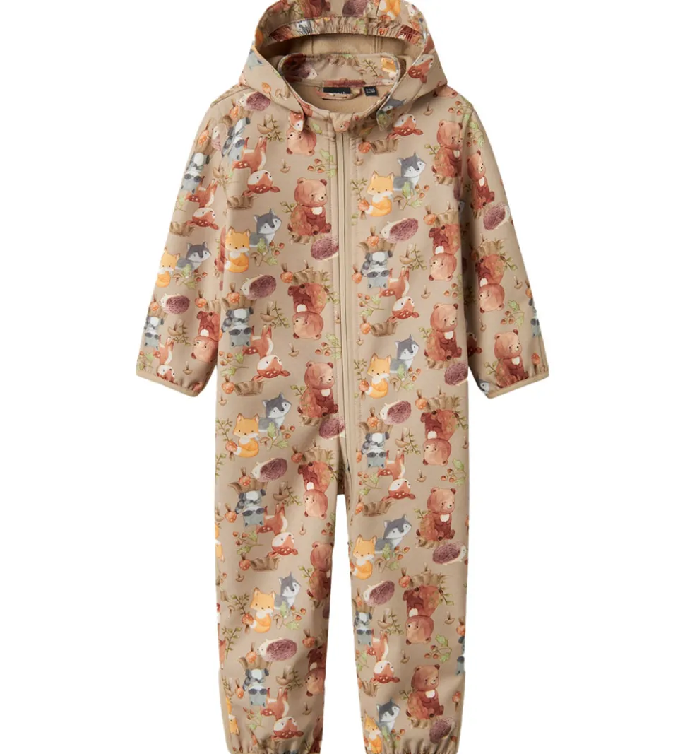 Name It Softshelldragt - NbnAlfa08 - Oxford Tan/Woodland