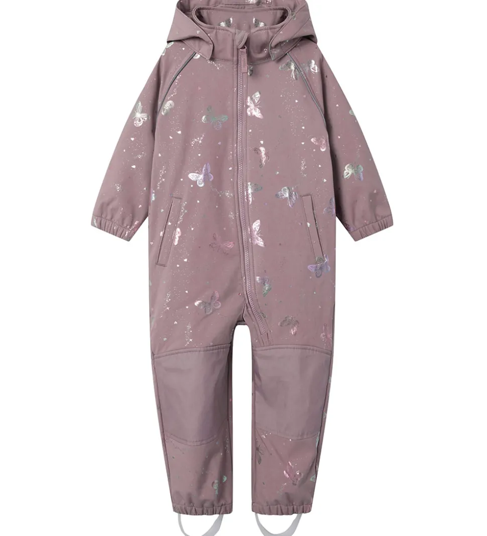 Name It Softshelldragt m. Fleece - Noos - NmfAlfa08 - Elderberry