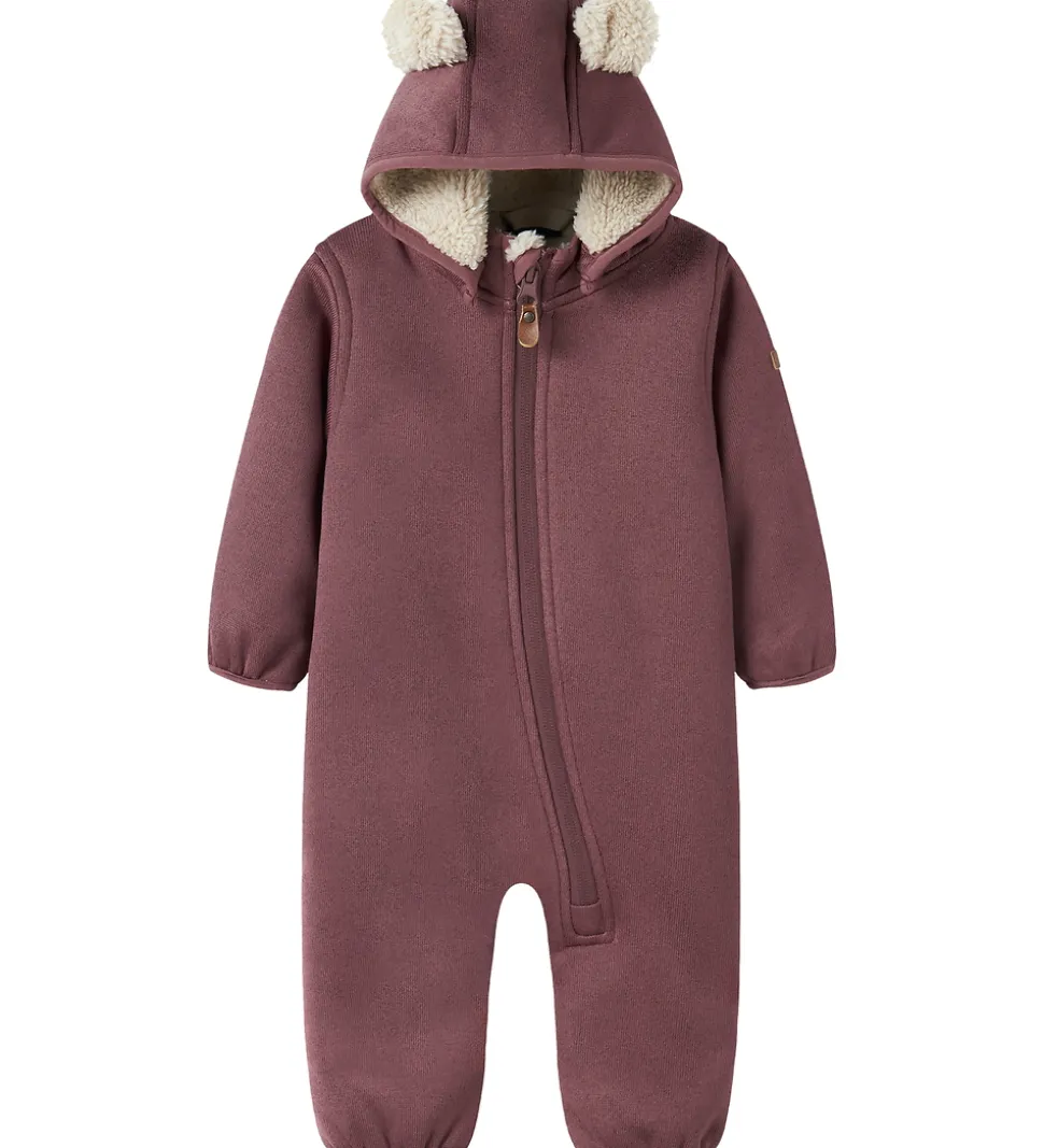 Name It Softshelldragt m. Fleece - NbnMada08 - Rose Brown m. Øre