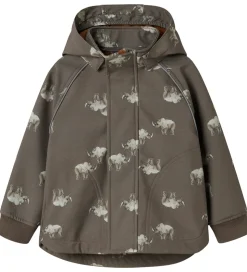 Name It Softshelljakke m. Fleece - NmmAlfa08 - Morel/Rhino