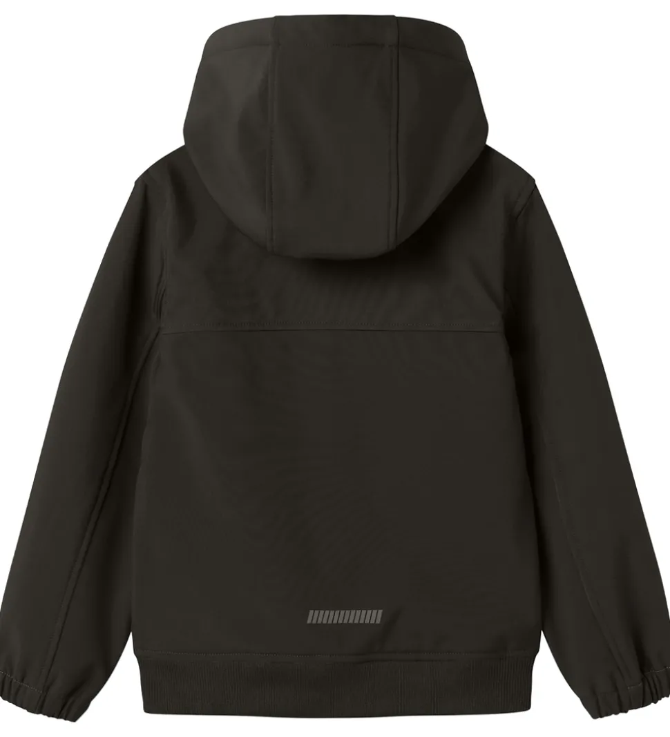 Name It Softshelljakke m. Fleece - NkmAlfa08 - Cool Block - Sort