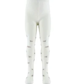 Name It Strømpebukser - Jacquard - Uld/Bomuld - NbfWak - Snow Wh