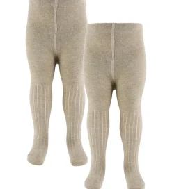 Name It Strømpebukser - Rib - Noos - NknPantyhose - 2-pak - Pure