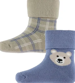 Name It Strømper - 2-pak - NbmRimmos - Island Fossil/Flint Stone