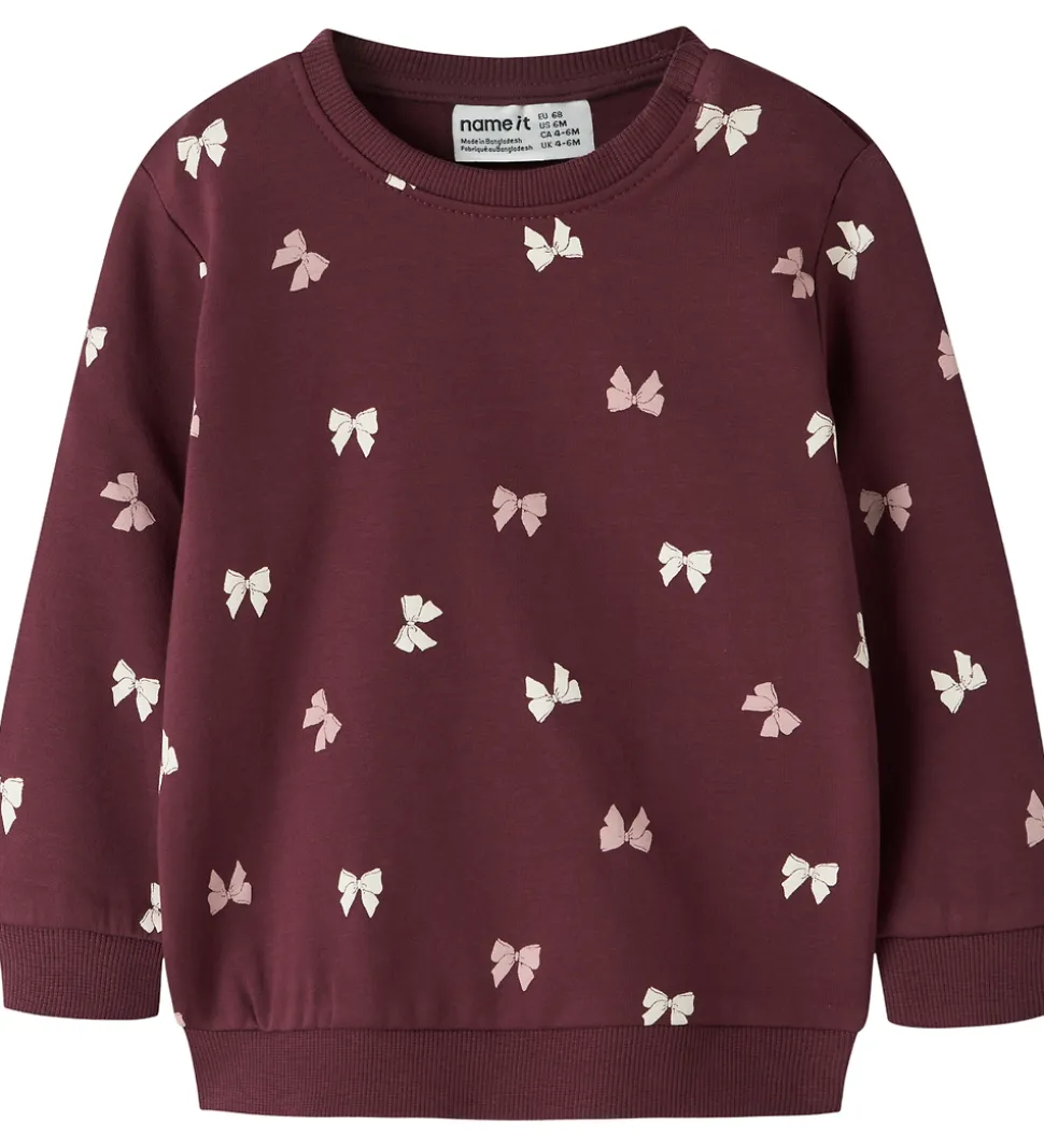 Name It Sweatshirt - NbfVimone - Burgundy/Bow