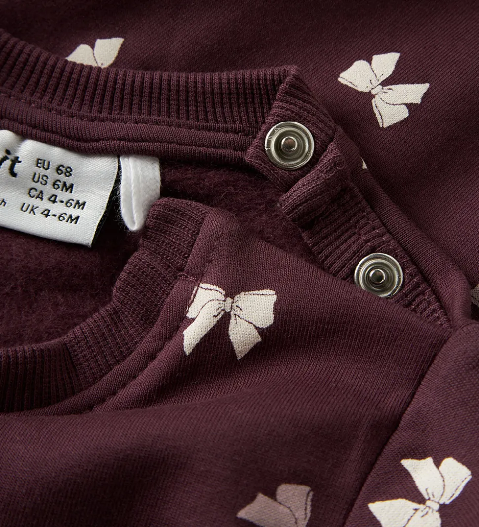 Name It Sweatshirt - NbfVimone - Burgundy/Bow
