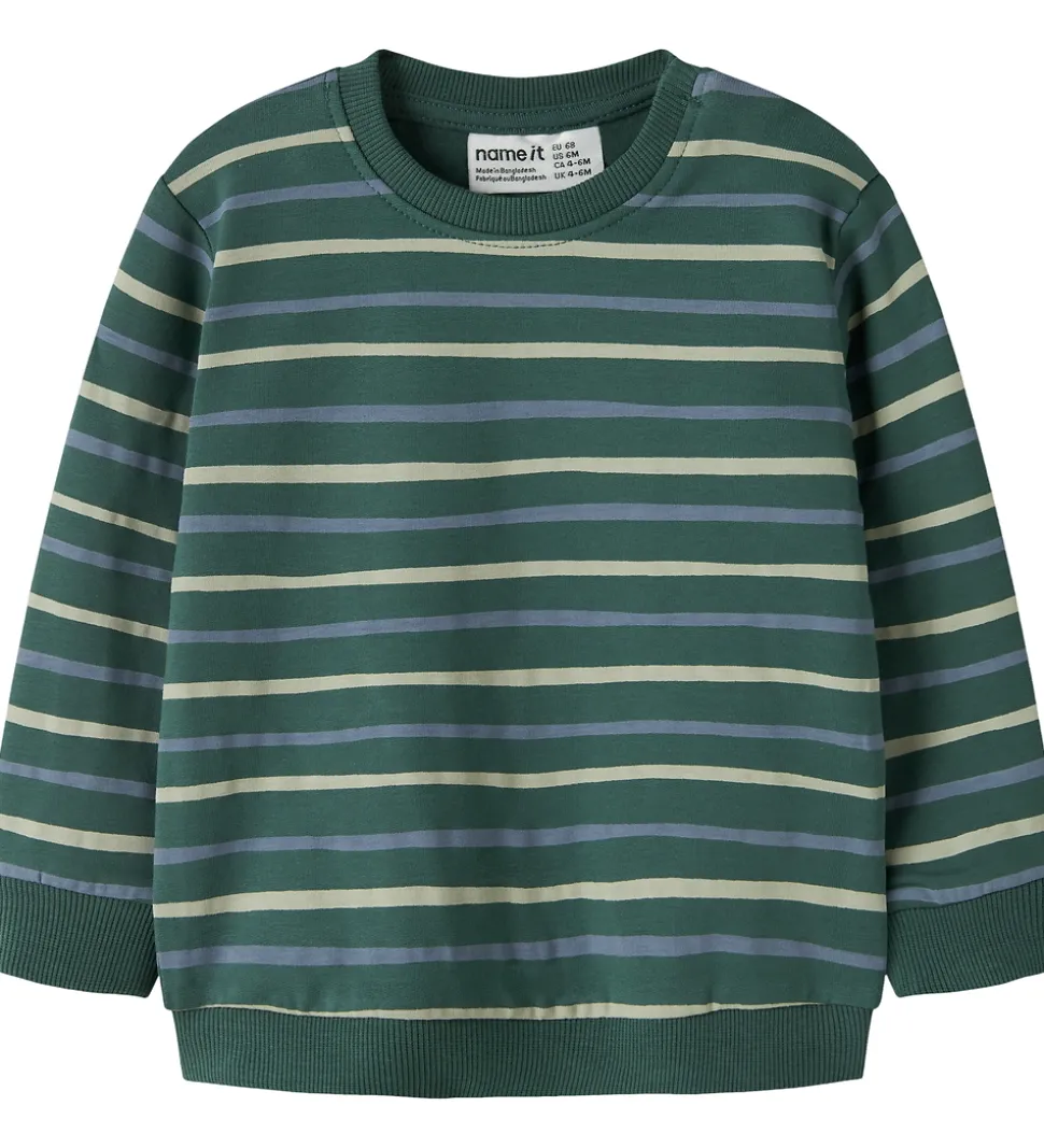 Name It Sweatshirt - NbmVimmer - Bistro Green/Stripes