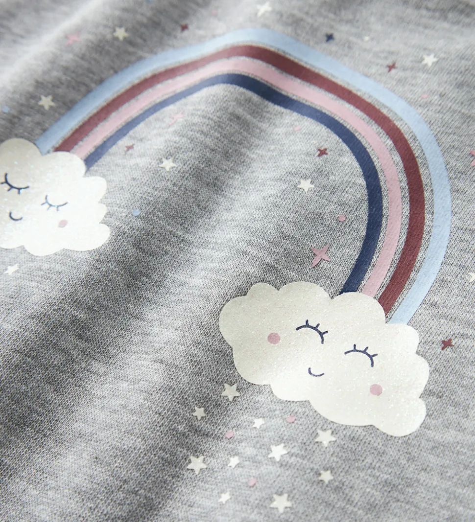 Name It Sweatshirt - NmfVenus - Grey Melange/Rainbow Clouds