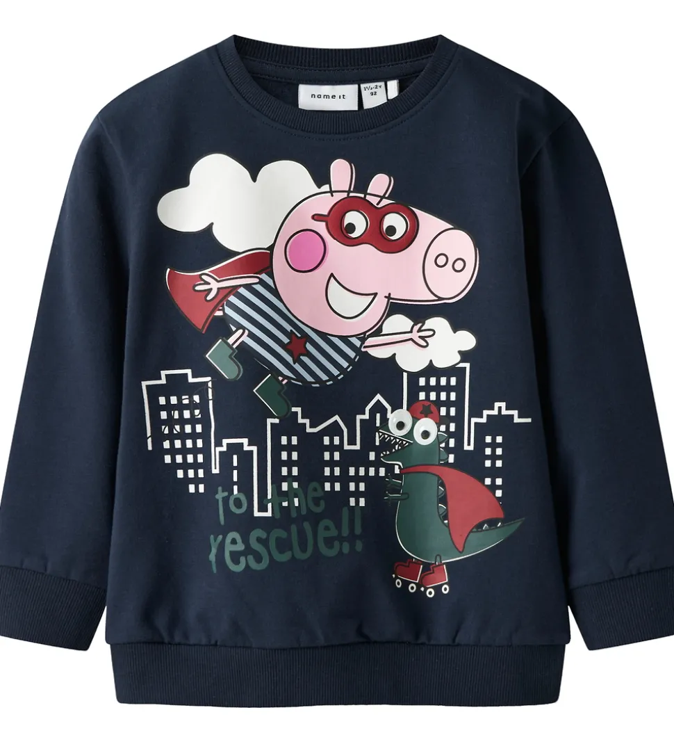 Name It Sweatshirt - NmmOlin Peppa Pig - Navy Blazer