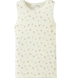 Name It Tanktop - Uld - NkfWang - Snow White/Small flowers