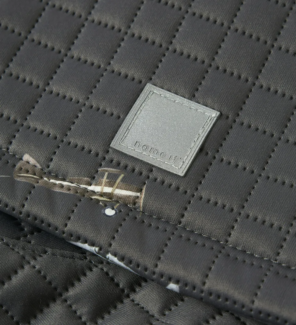 Name It Termotøj m. Fleece - NmmMoon - Grey Pinstripe