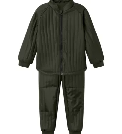 Name It Termotøj m. Fleece - PU - NmmMud - Rosin