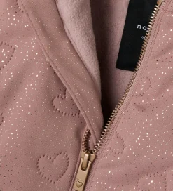 Name It Termotøj m. Fleece - NmfMoon - Woodrose m. Glitter