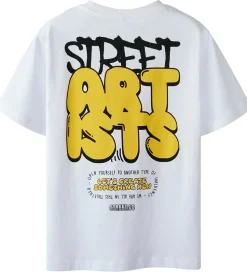 Name It T-shirt - NkmKillian - Bright White/Street Art