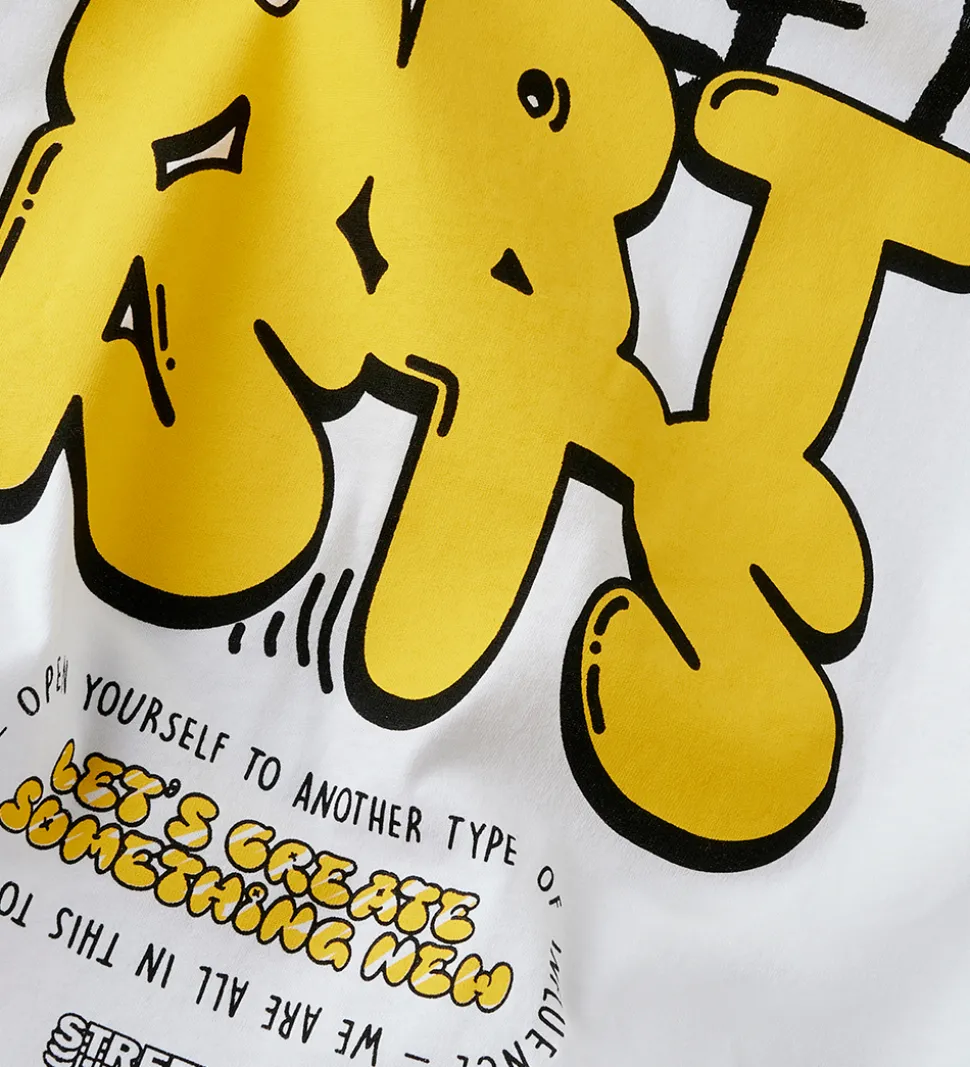 Name It T-shirt - NkmKillian - Bright White/Street Art