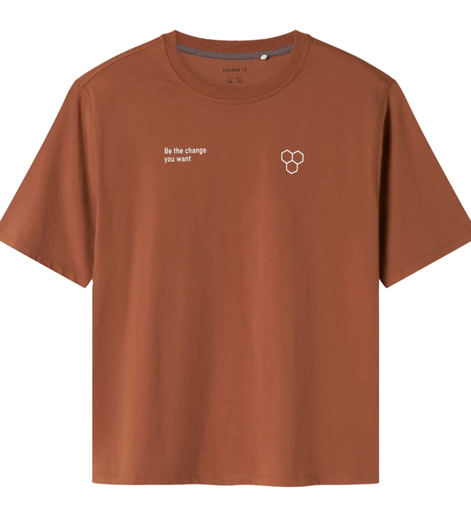 Name It T-Shirt - NkmOakley - Carob Brown