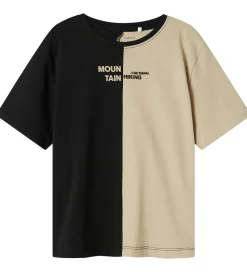 Name It T-shirt - NkmOzzi - Sort/Beige