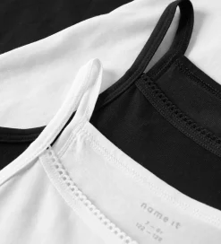 Name It Undertrøje - NOOS - NkfStrap - 4-pak - Sort/w/ 2 x Brigh