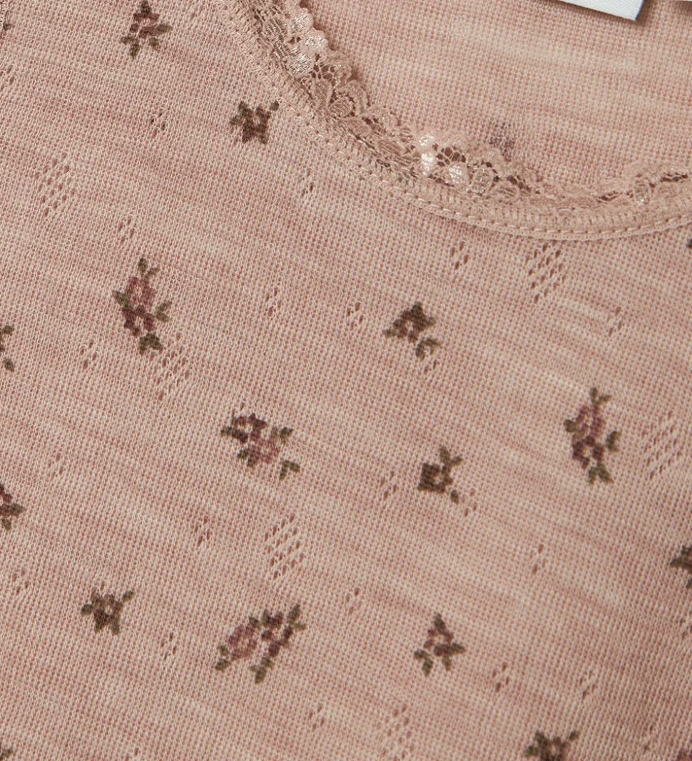 Name It Undertrøje - Uld - Hulmønster - NmfWang - Shadow Gray/Sm