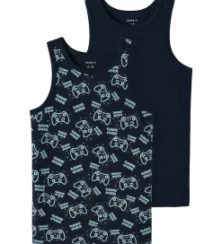 Name It Undertrøjer - Noos - 2-pak - NkmTank - Dark Sapphire