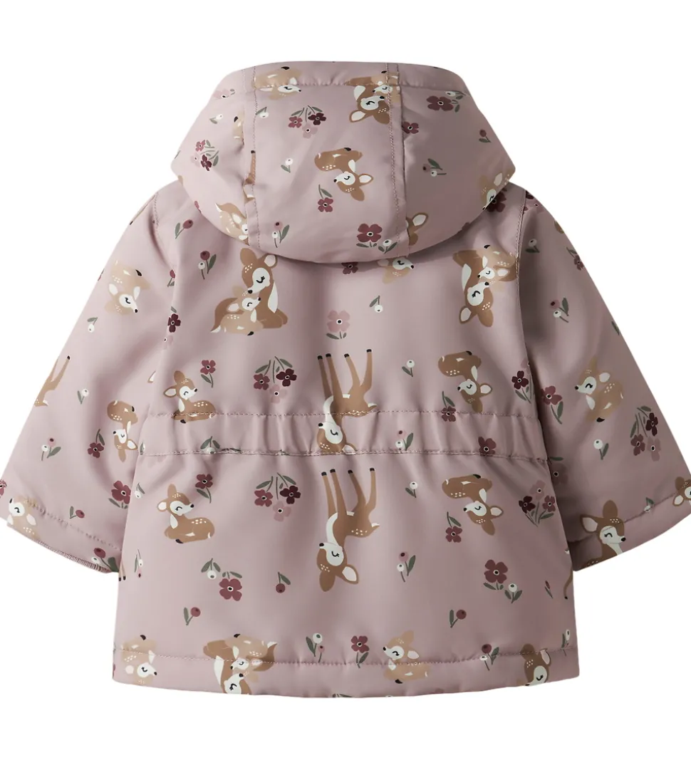 Name It Vinterjakke - NbfMaxi - Violet Ice/BAMBI